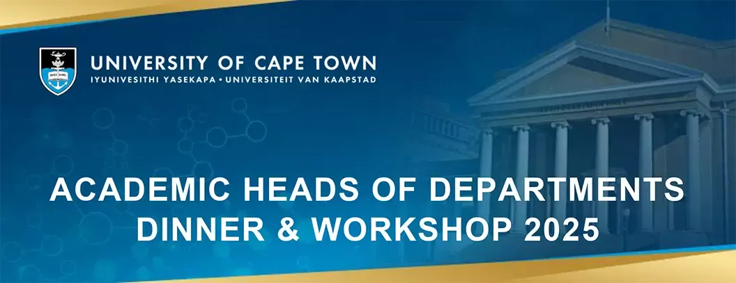 UCT Academic Heads of Departments dinner 2025 page banner