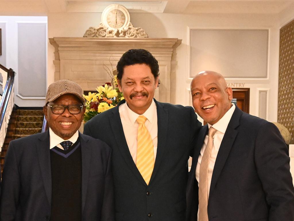 Left: Blade Nzimande, Minister of Science, Technology and Innovation. Centre: Quinton Johnson, PhD, Director Internationalisation. Right: Kgosientsho Ramokgopa Minister of Electricity and Energy.